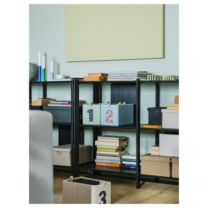 IKEA BARNDRÖM Box, set of 3, green blue/beige, 17x27x17 cm (6 ¾x10 ¾x6 ¾ ")