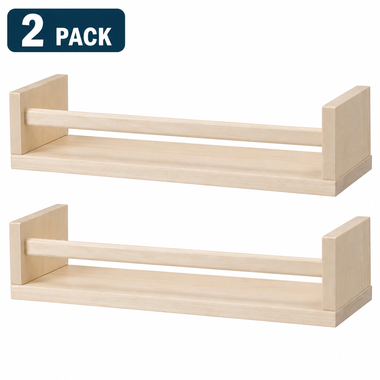 (2 PACK) IKEA BEKVAM Wall-Mounted Wooden Spice Rack – 40 cm / 15.75 in - Birch
