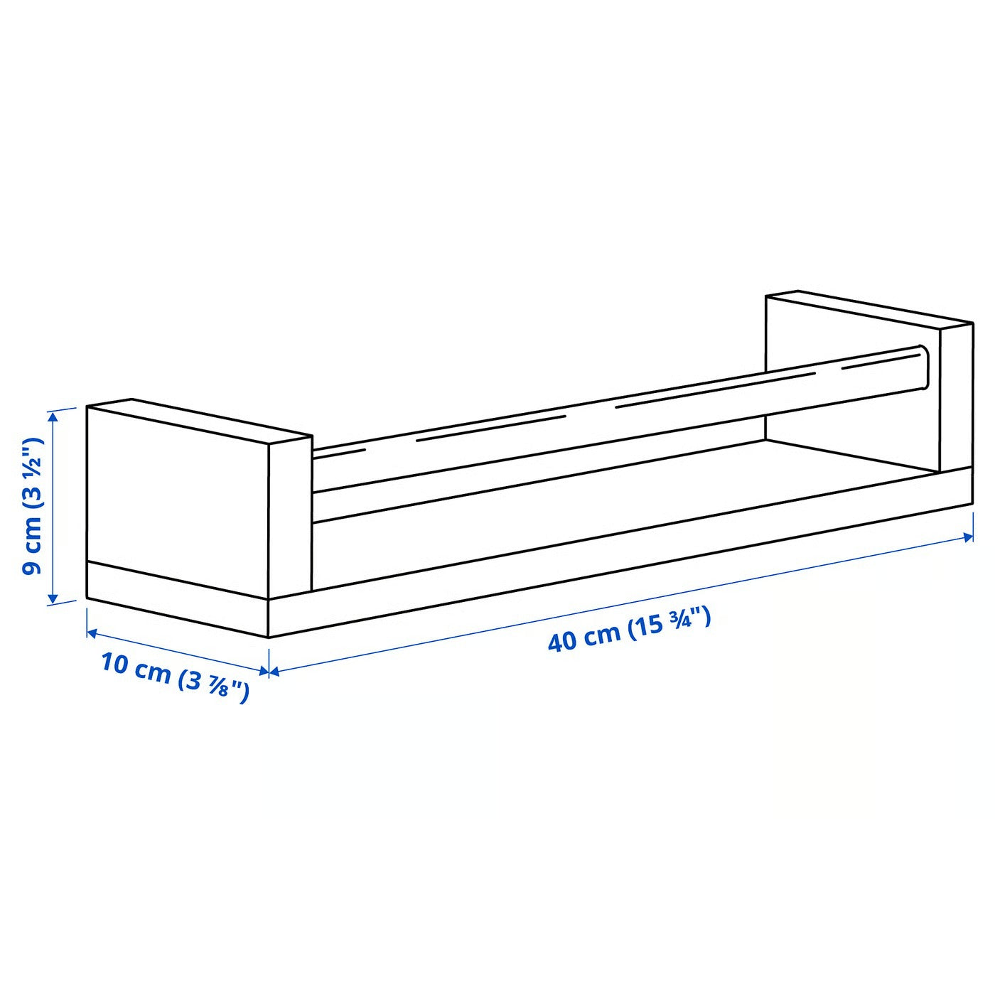 IKEA BEKVAM Wall-Mounted Wooden Spice Rack – 40 cm / 15.75 in - Birch