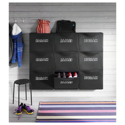 (2 Pack) IKEA TRONES Shoe/storage cabinet, black, 52x18x39 cm (20 1/2x7 1/8x15 3/8 ")