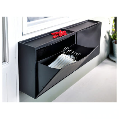 (2 Pack) IKEA TRONES Shoe/storage cabinet, black, 52x18x39 cm (20 1/2x7 1/8x15 3/8 ")