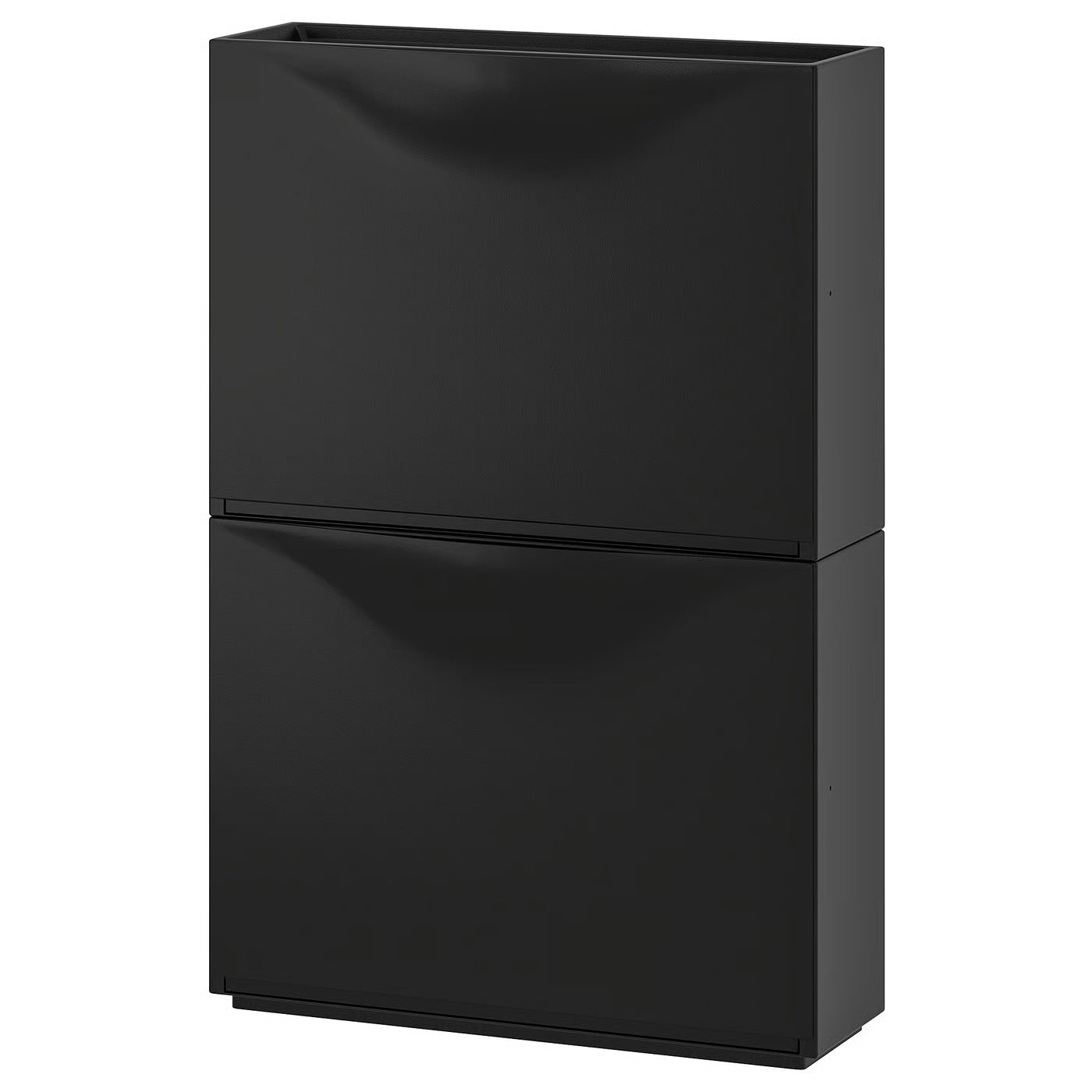 (2 Pack) IKEA TRONES Shoe/storage cabinet, black, 52x18x39 cm (20 1/2x7 1/8x15 3/8 ")