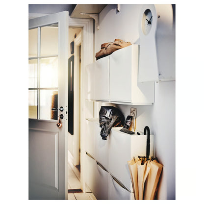 (2 Pack) IKEA TRONES Shoe/storage cabinet, white, 52x18x39 cm (20 1/2x7 1/8x15 3/8 ")