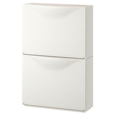 (2 Pack) IKEA TRONES Shoe/storage cabinet, white, 52x18x39 cm (20 1/2x7 1/8x15 3/8 ")