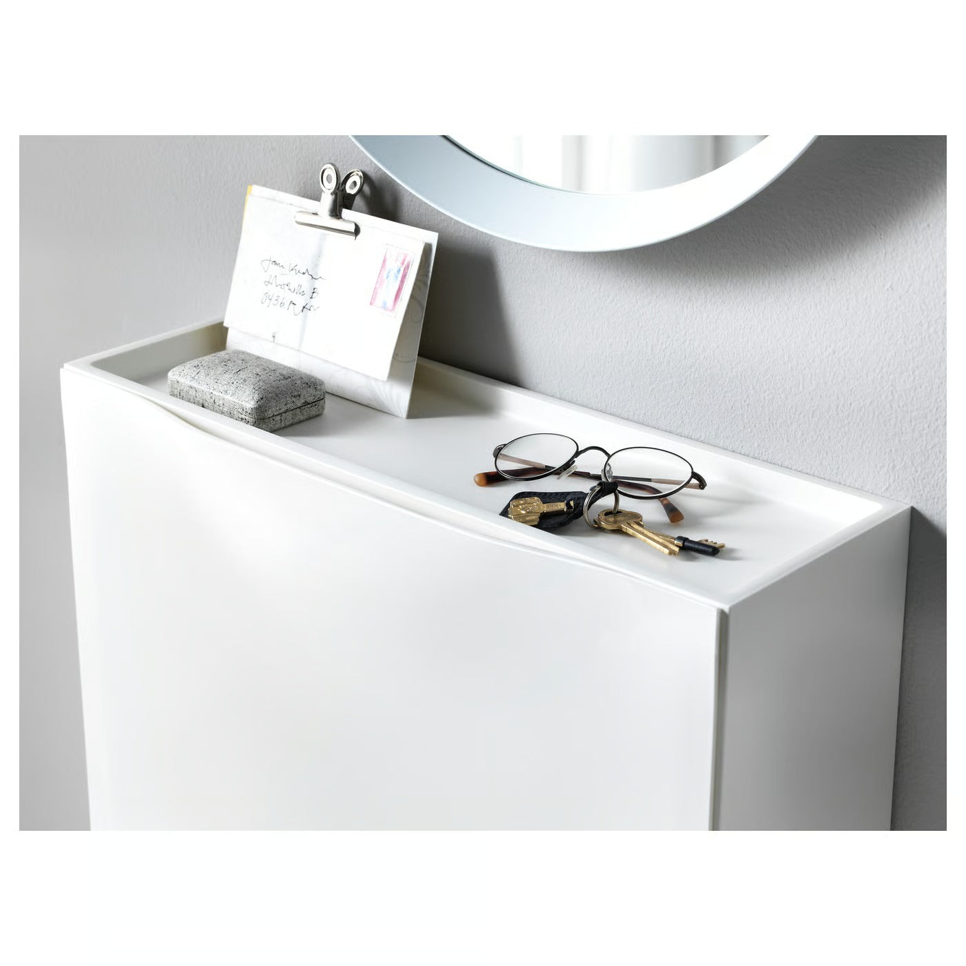 (2 Pack) IKEA TRONES Shoe/storage cabinet, white, 52x18x39 cm (20 1/2x7 1/8x15 3/8 ")