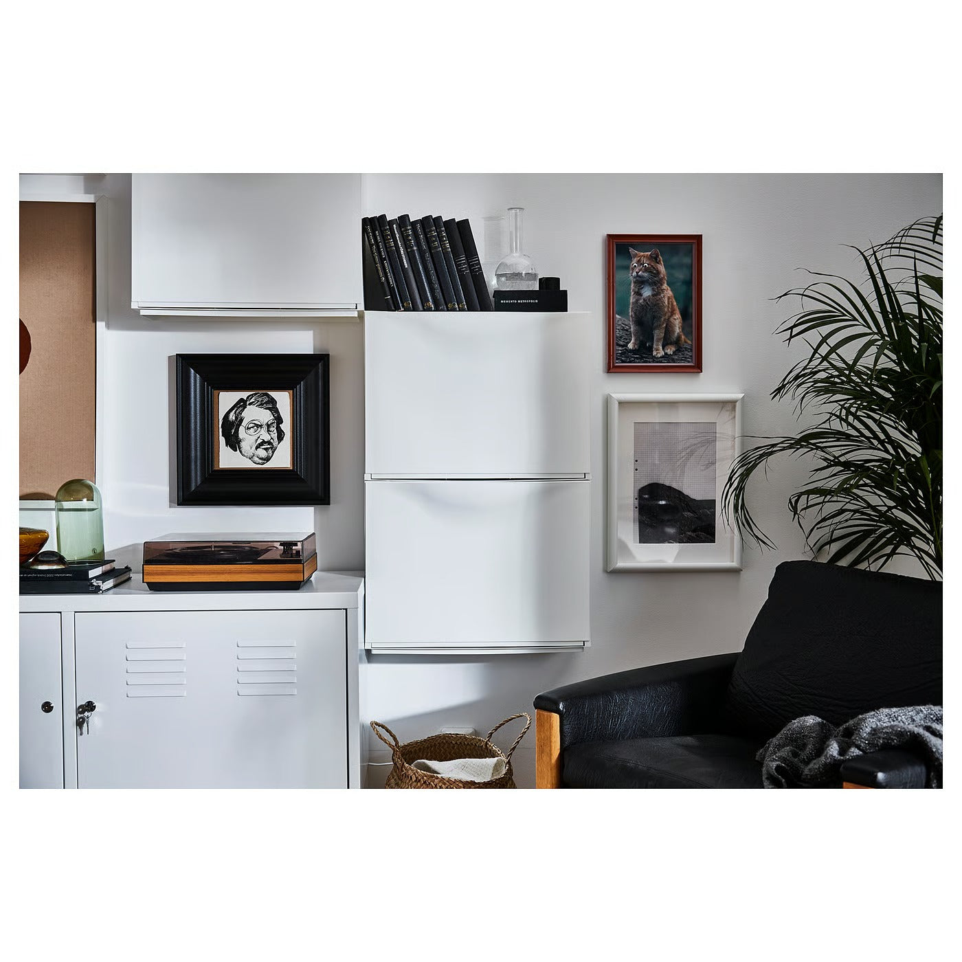 (2 Pack) IKEA TRONES Shoe/storage cabinet, white, 52x18x39 cm (20 1/2x7 1/8x15 3/8 ")