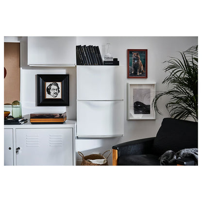 (2 Pack) IKEA TRONES Shoe/storage cabinet, white, 52x18x39 cm (20 1/2x7 1/8x15 3/8 ")