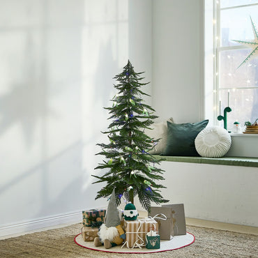 IKEA VINTERFINT Artificial Christmas Tree, 150 cm (59 Inch), Green Slim Faux Evergreen Xmas Tree with Stand, Indoor Outdoor Reusable Holiday Decoration for Living Room, Entryway & Christmas Décor