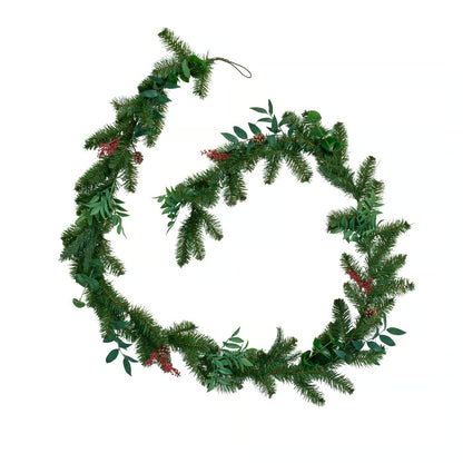 IKEA VINTERFINT Artificial Christmas Garland with Pine Cones, 3 m (9.8 ft), Green Faux Evergreen Pine Garland, Indoor Outdoor Reusable Holiday Decoration for Fireplace Mantel, Staircase, Doorway & Festive Home Décor