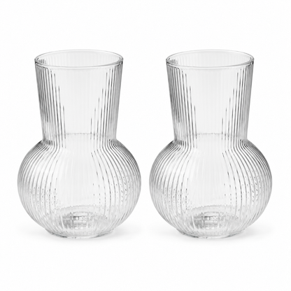 (2 PACK) IKEA PADRAG Vase, clear glass, 17 cm (6 ¾ ")