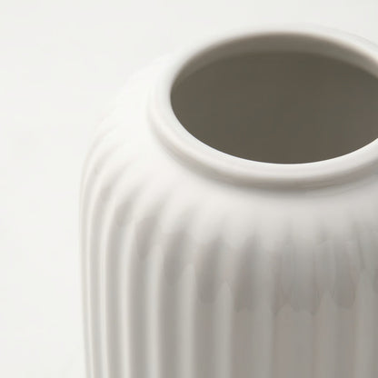 (2 Pack) IKEA STILREN White Ceramic Flower Vase, Modern Decorative Vase for Fresh & Artificial Flowers, Minimalist Tabletop Centrepiece for Living Room, Bedroom, Dining Table & Home Décor (Copy)