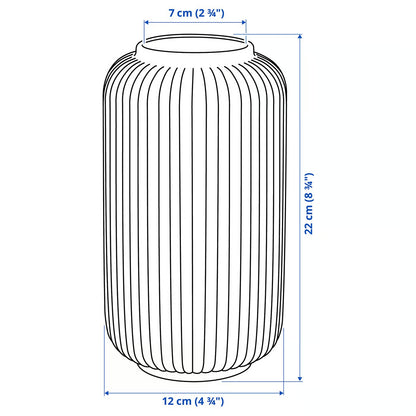 IKEA STILREN Vase, white, 22 cm (8 ¾ ")