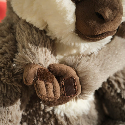IKEA SANDLÖPARE Soft toy, vervet monkey with baby/gray, 32 cm (12 ½ ")