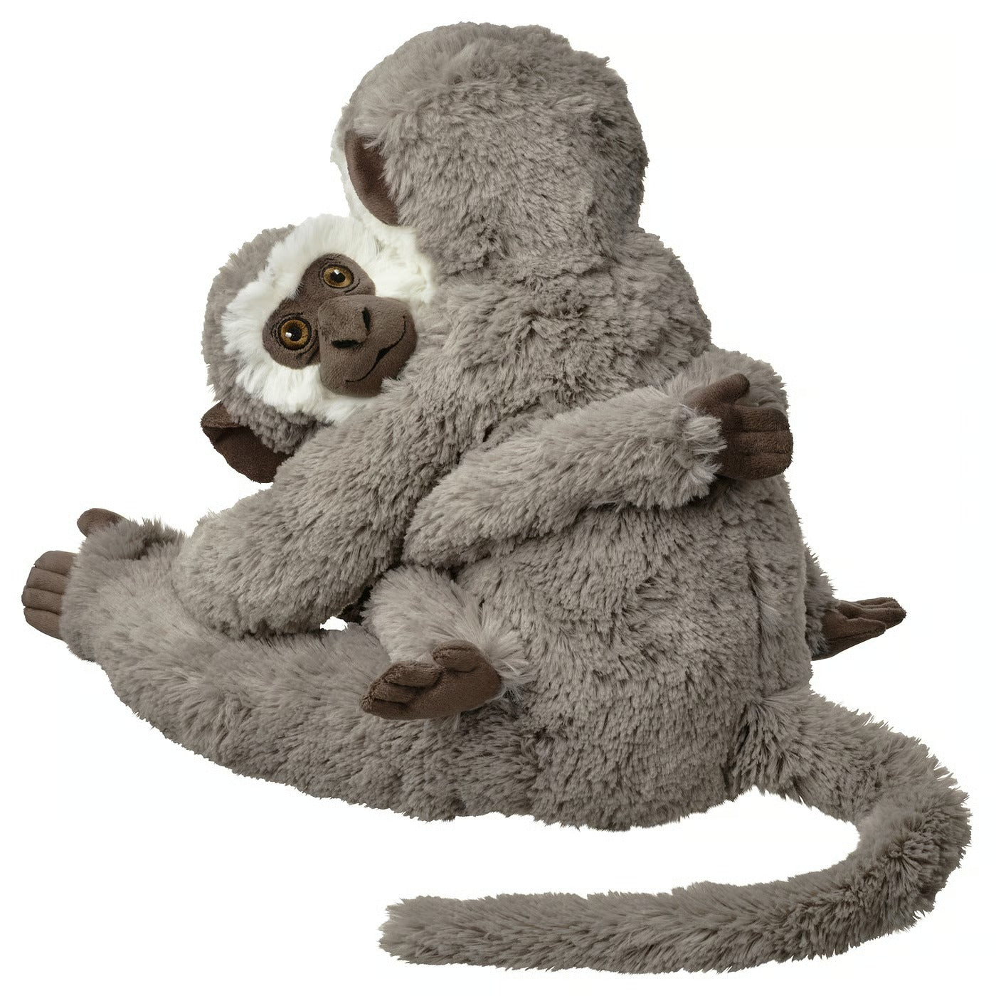 IKEA SANDLÖPARE Soft toy, vervet monkey with baby/gray, 32 cm (12 ½ ")