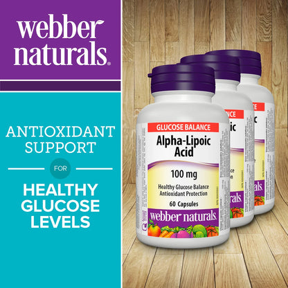 webber naturals Alpha Lipoic Acid 100 mg, 3 x 60 Capsules