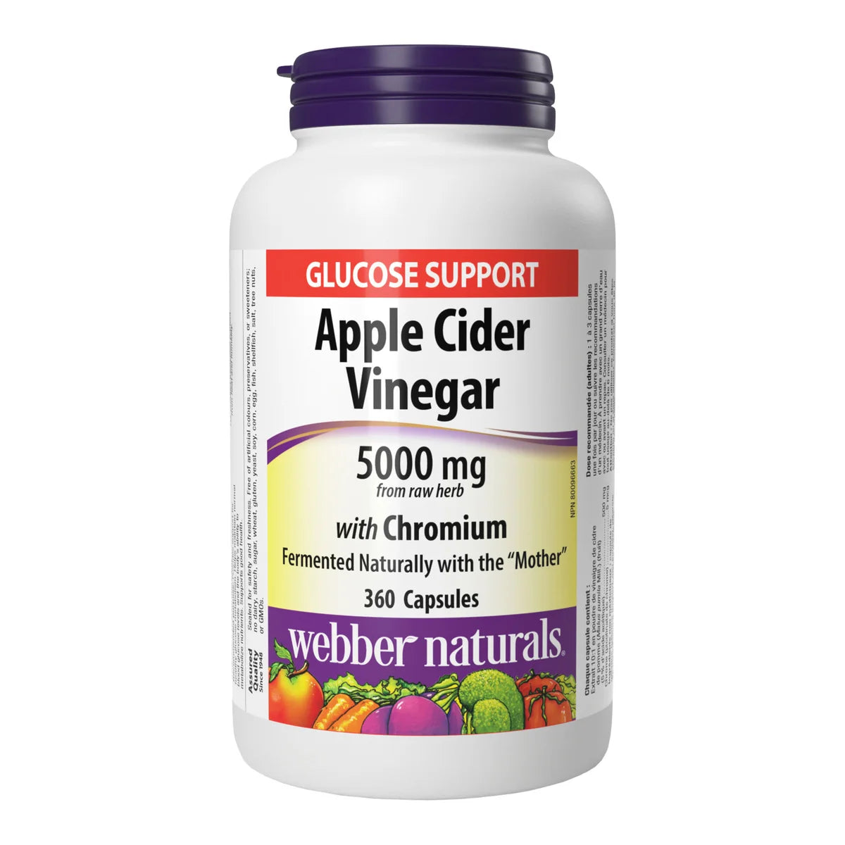 webber naturals Apple Cider Vinegar with Chromium 360 Capsules