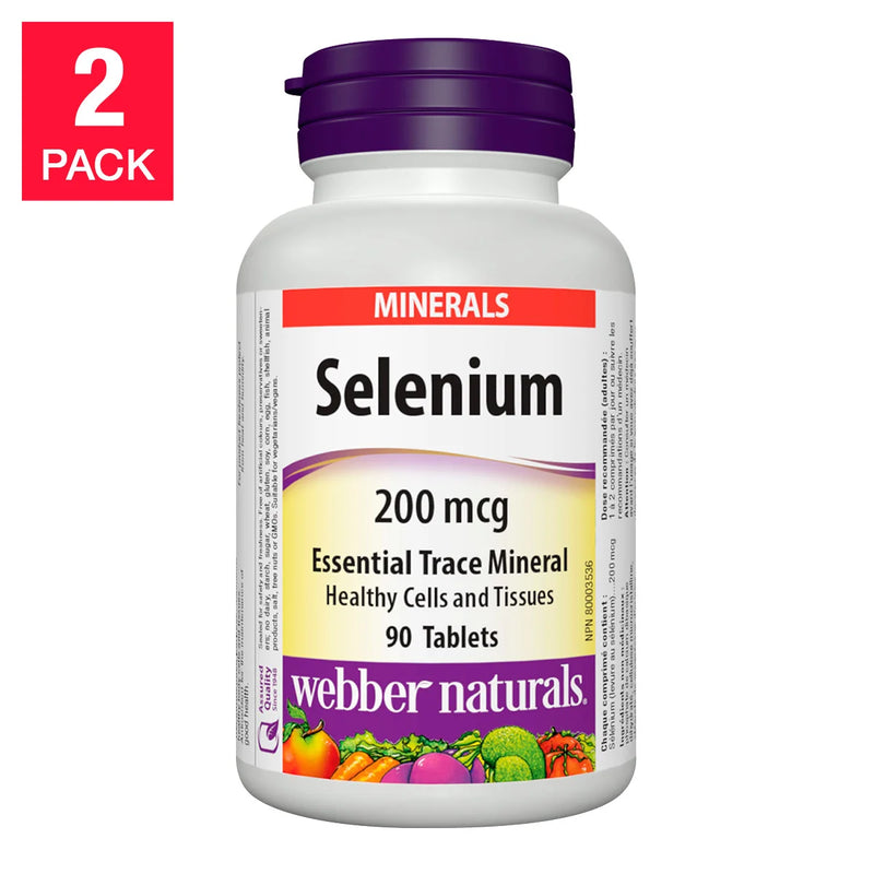 webber naturals Selenium, 2 x 90 Tablets