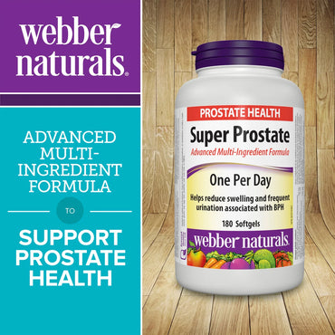 webber naturals Super Prostate Advanced Multi-Ingredient Formula Softgels, 180-count