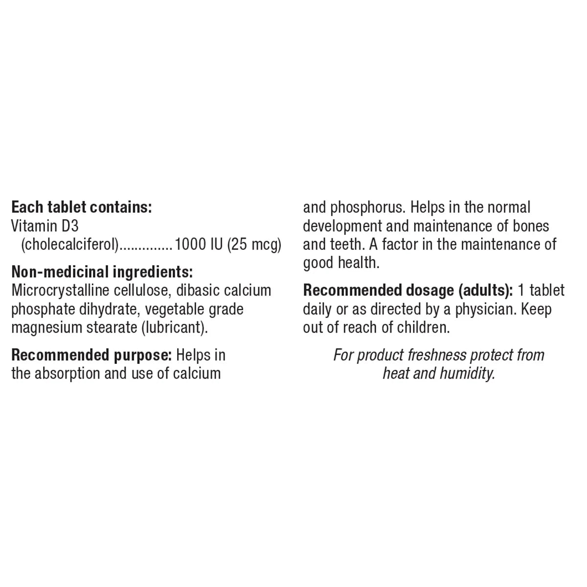 webber naturals Vitamin D 1000 IU -- 3 x 260 Tablets